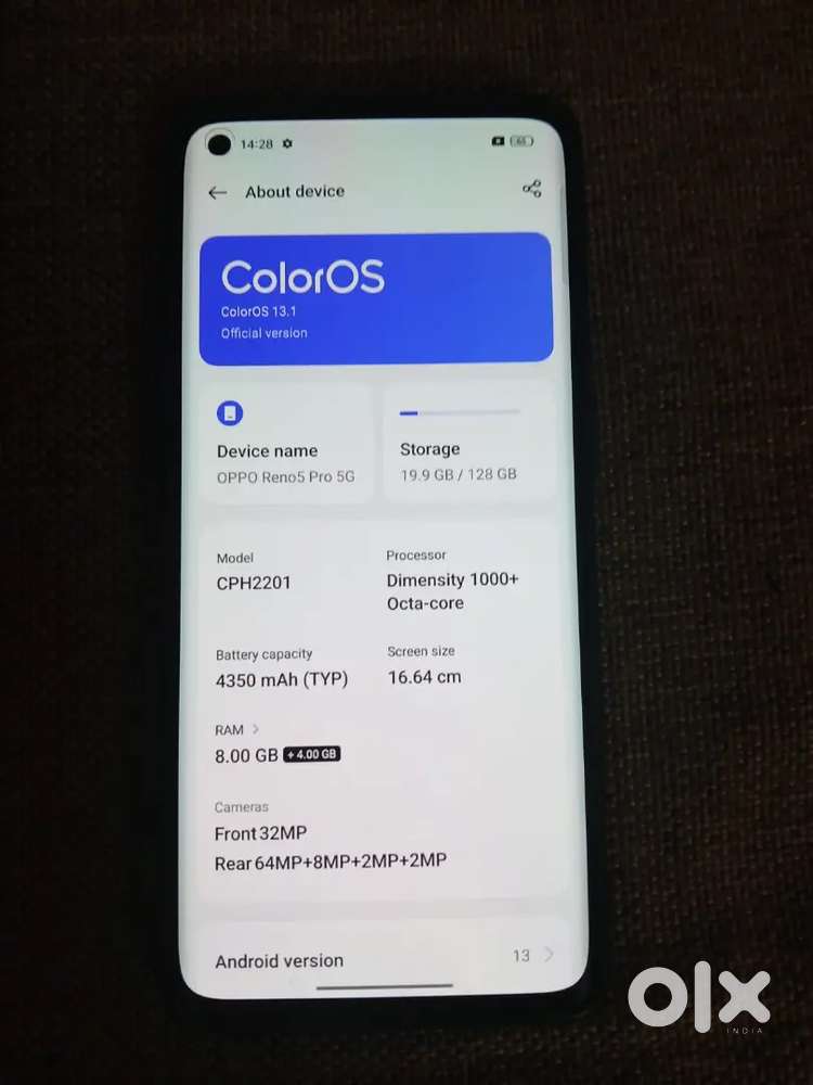 5G Oppo reno 5 pro edge model
