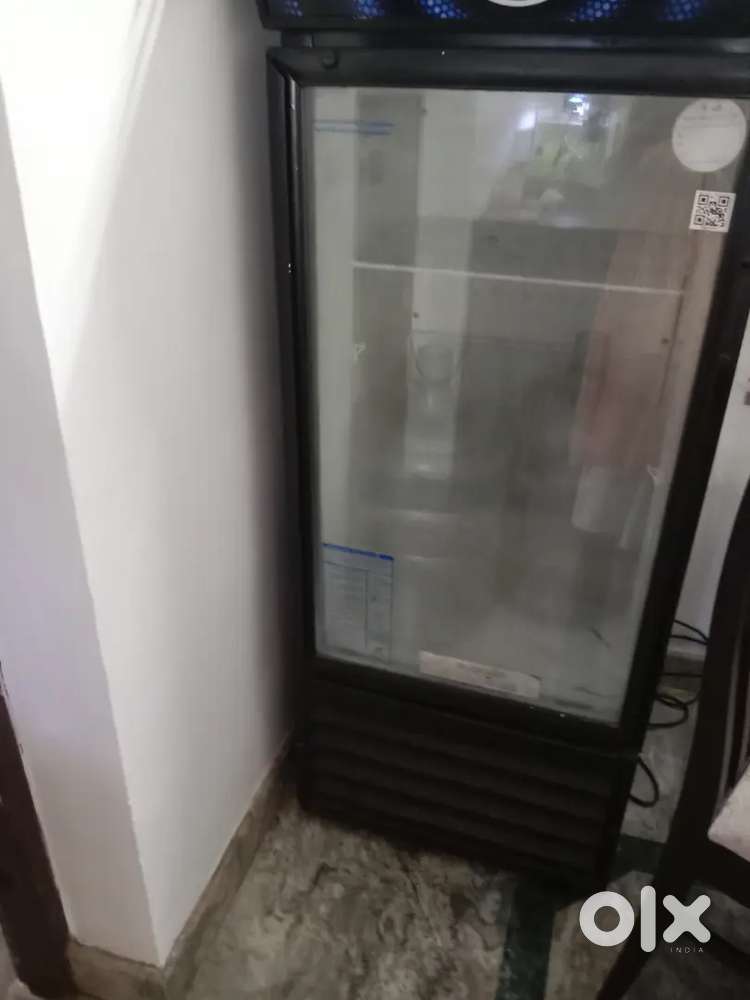 Glass door fridge used