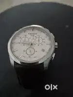 Tissot Chronograph Men's Watch – Like New | Brown Leather Strap