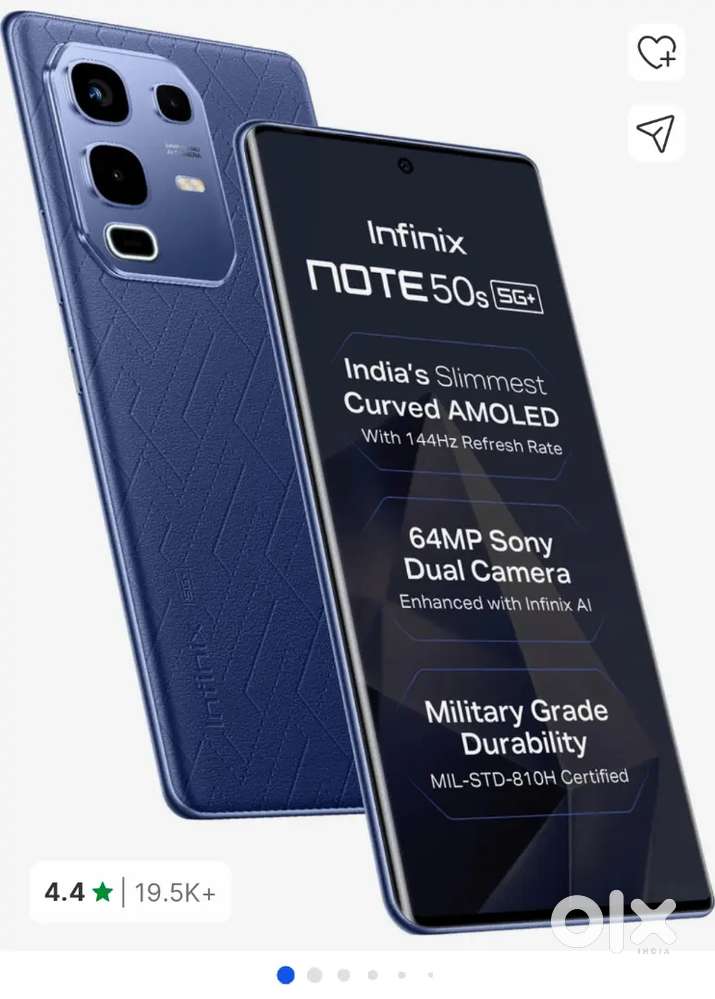 Infinix note 50s5g plus, 8/256 storage.. 3 month