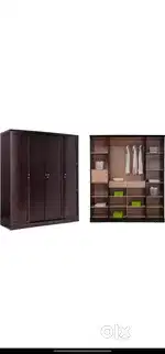 Durian Vienna 4 Door Wardrobe (Engineered Wood, Denver Oak)
