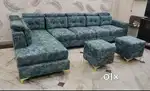 Premium quality L shape sofa set with launger available in starf furni