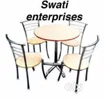New stylish round cafe table chair set restaurant cafe furniture