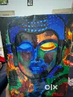 Handmade Lord Buddha Acrylic Painting.
