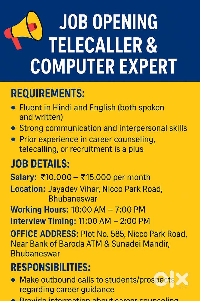 Telecaller & Computer Expert