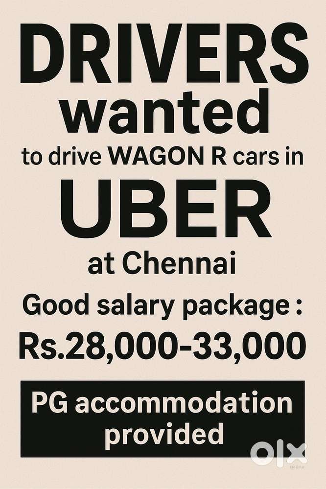 Drivers wanted to driver in UBER