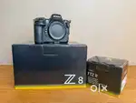 Nikon Z8 Mirrorless Camera Body W FTZ II Adapter 3 Batteries and Cage
