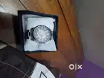 Fossil watch flynn automatic silver- black