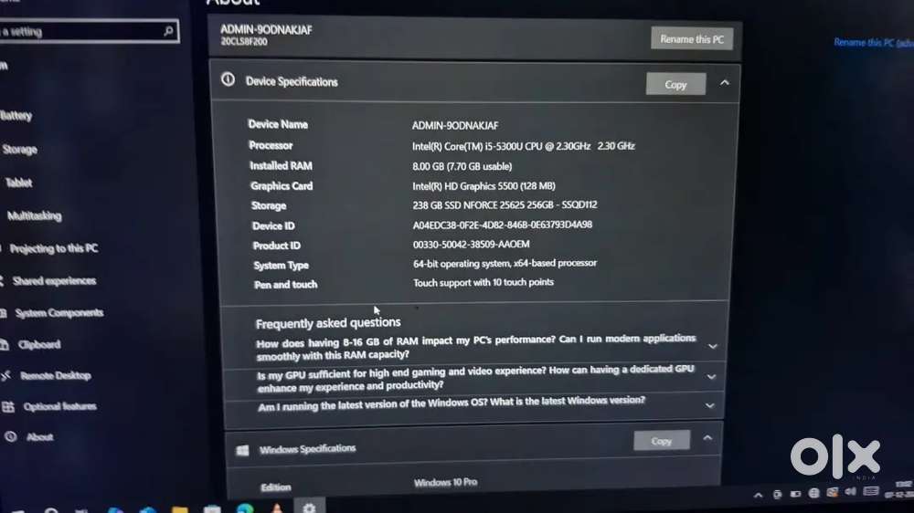 Leneo thinpad touch screen