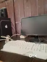 Desktop, two printer, sony home theater, lamination