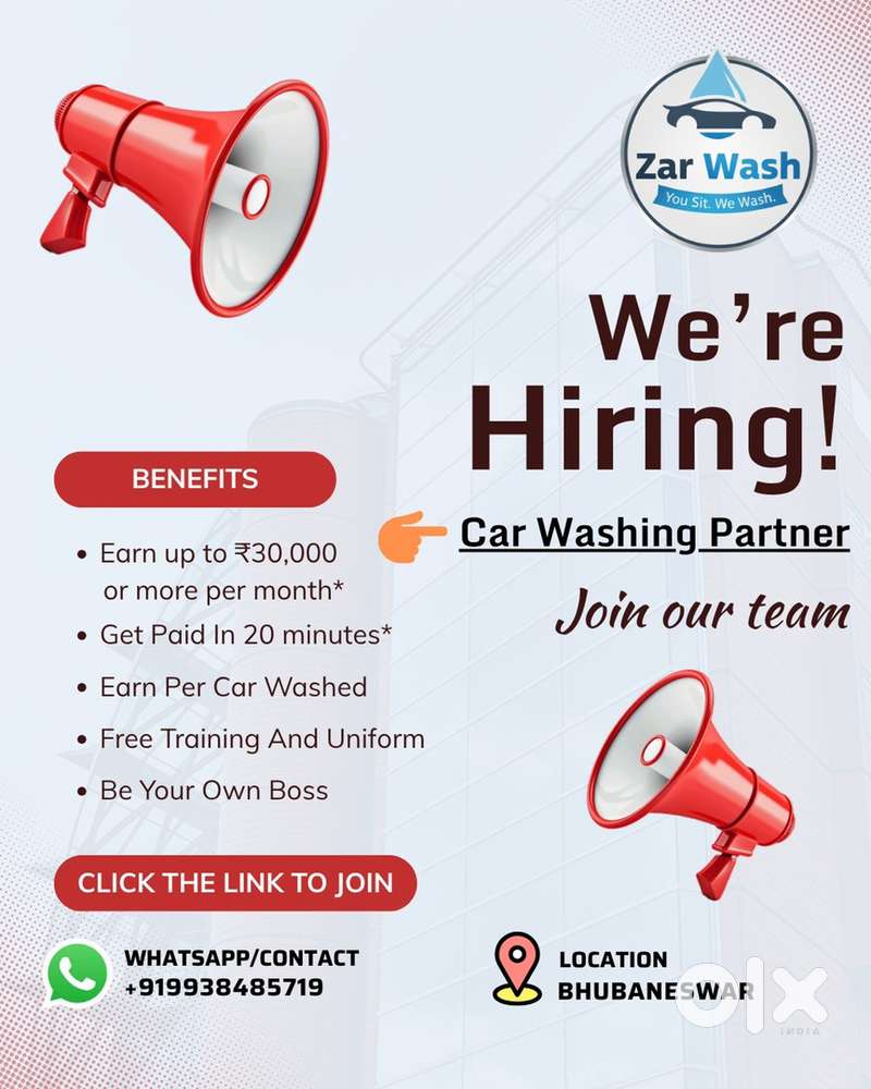 Car Washer Job Available High Salary