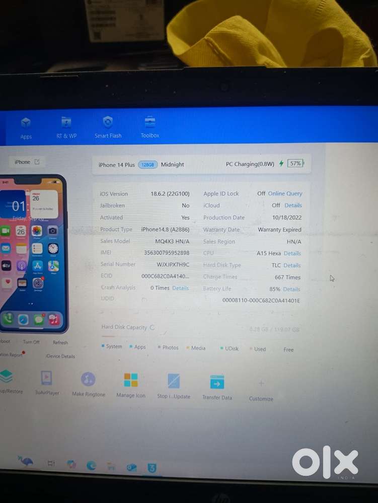 iPhone 14 Plus 128GB 85Battery