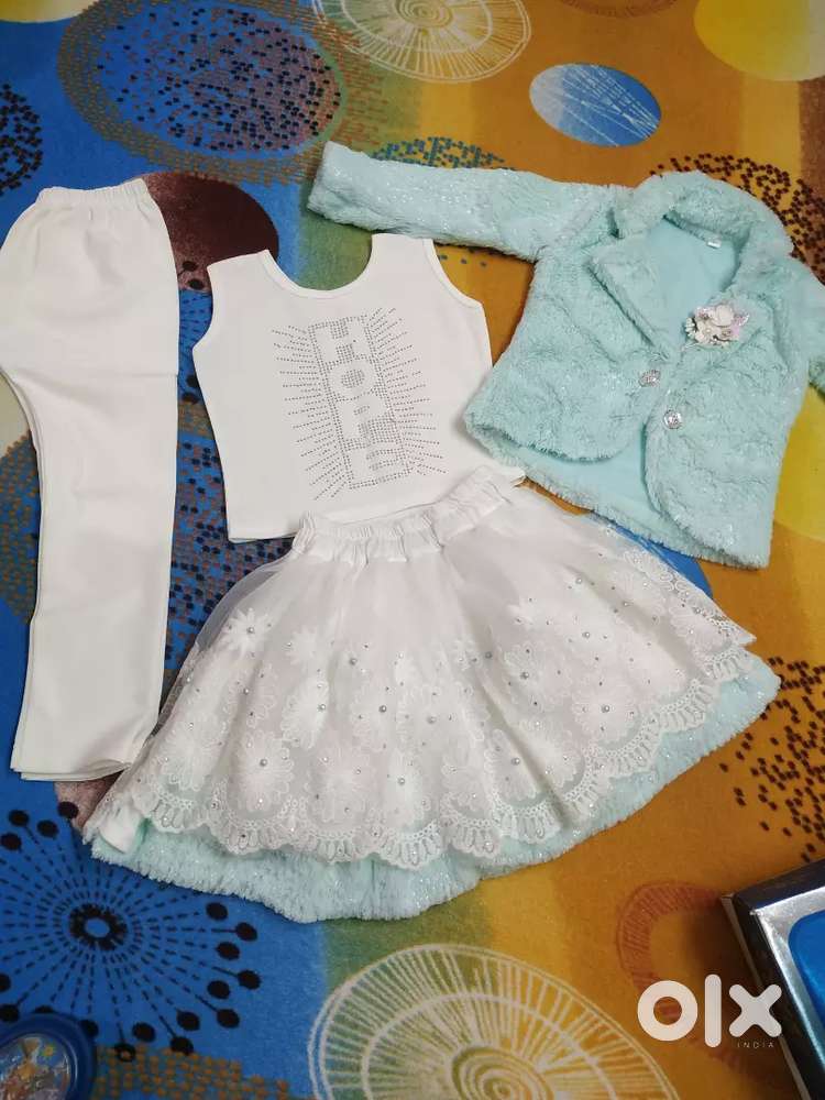 Cute party wear girl dress, never used, winter party wear