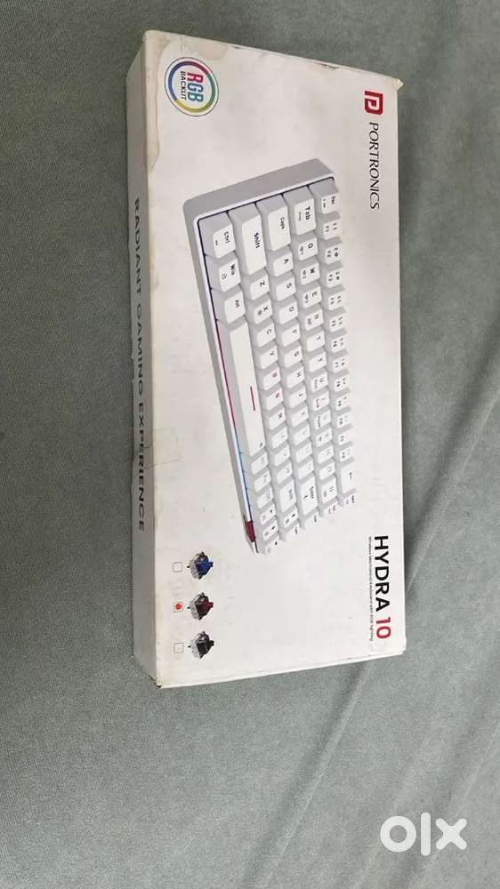 portronics white mechanical gaming keyboard
