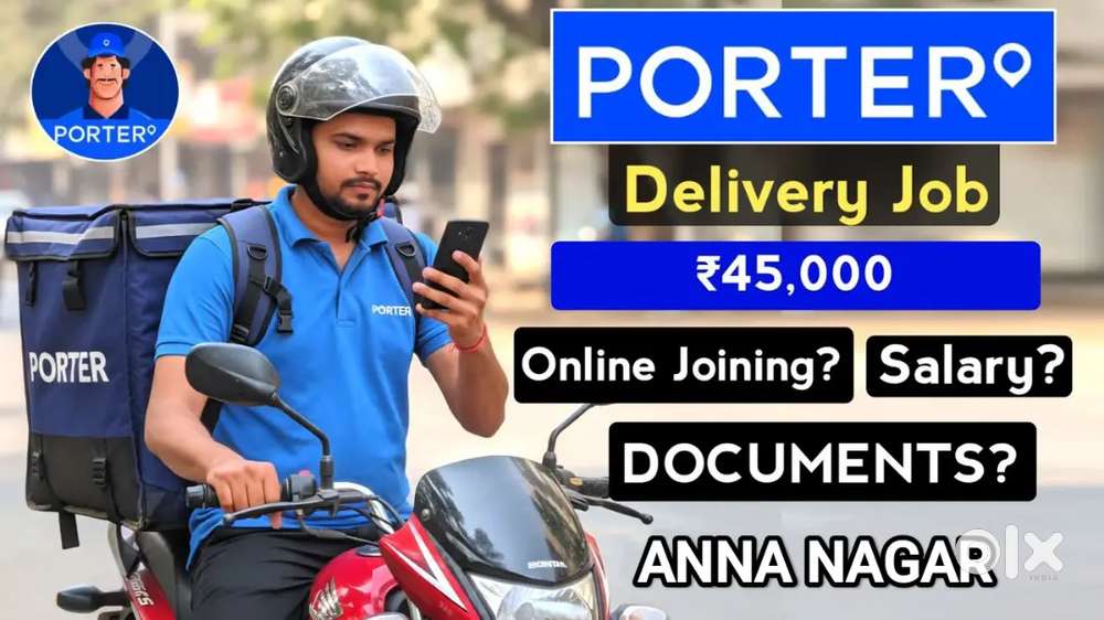 PORTER BIKE ANNA NAGAR GET DAILY PAYMENT MONTHLY EARNINGS 45000₹