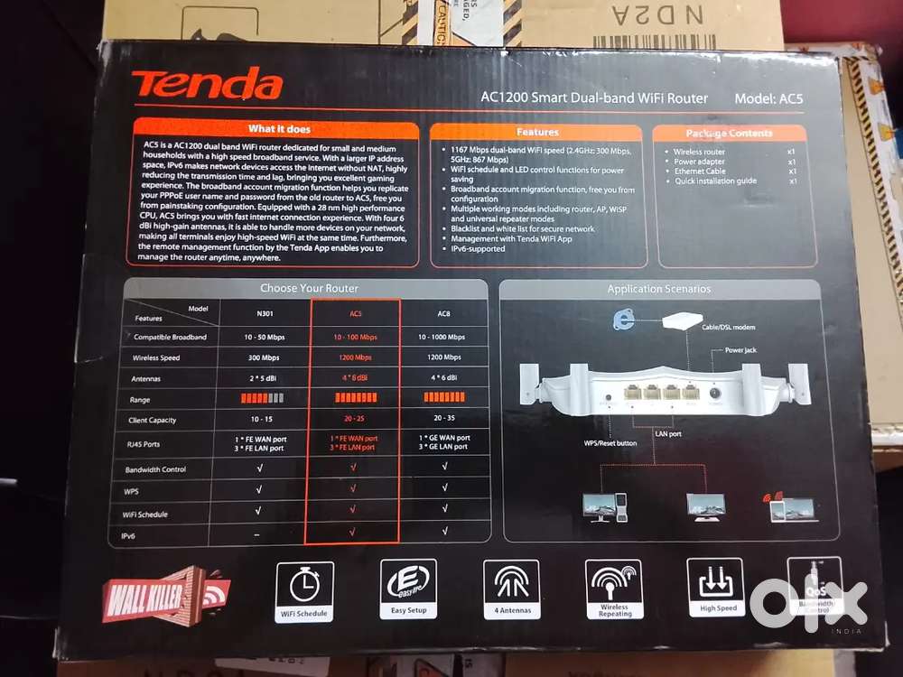 Tenda ac5 AC1200 Dual Band WiFi Router