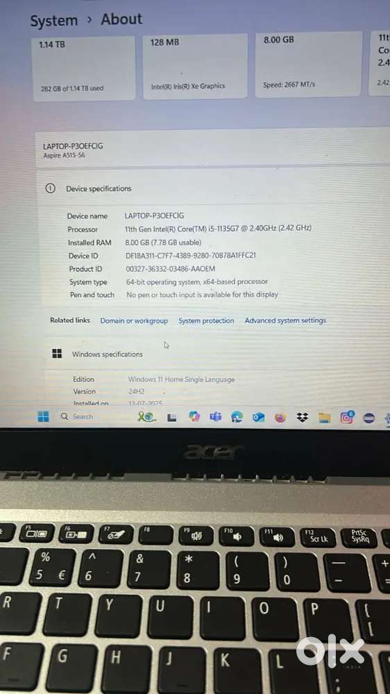 Acer aspire 5 Intel i5