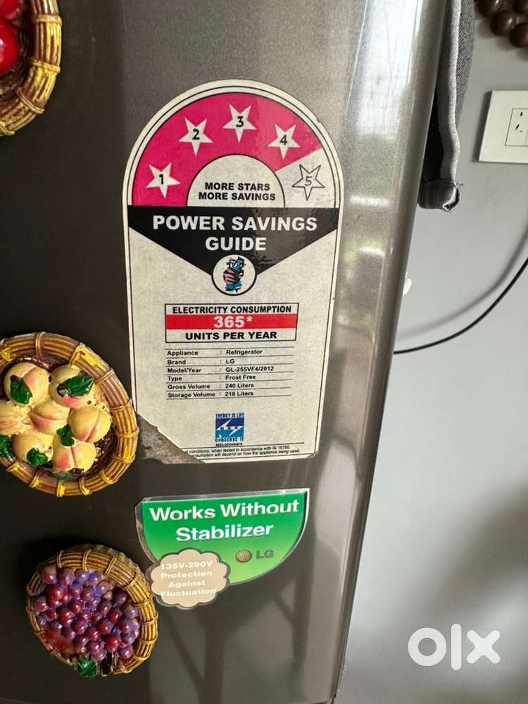 LG Refrigerator 240 Liters, 4 Star