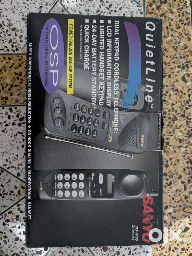SANYO QuietLine CLT-6700 Cordless Phone – Vintage Dual Keypad Model