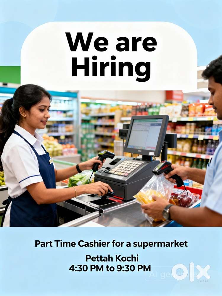 Female Part time Cashier for SUPERMARKET Pettah Kochi