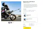 Insta 360 X4 Motorcycle U-Bolt Mount + Enhanced action selfie stick
