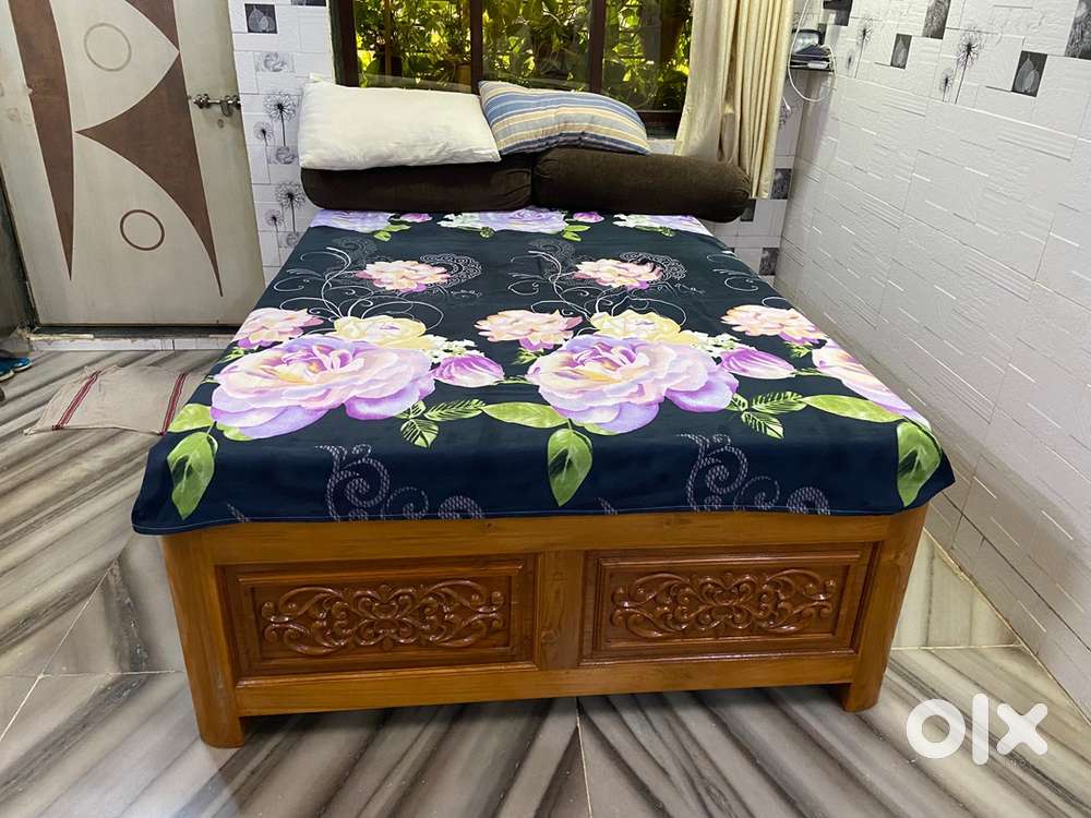 Wooden Bed with Storage – Good Condition
