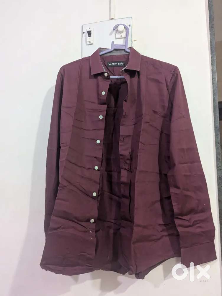 Allen Solly Maroon Shirt