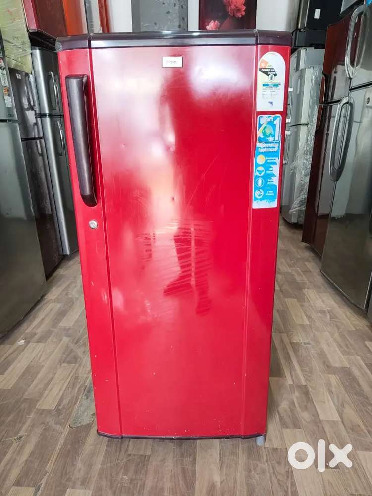Hair single door fridge 190 liters free home delivery.