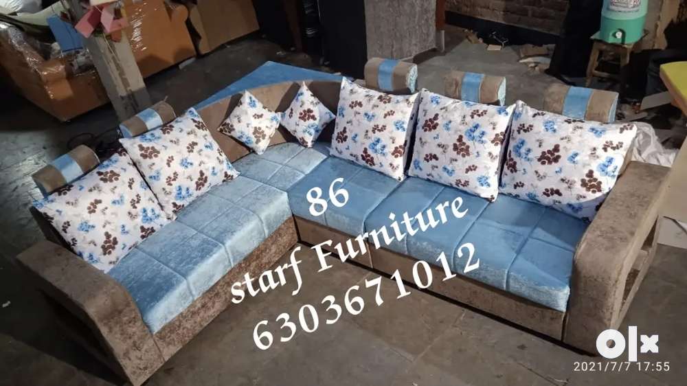 L Shape Sofa set with Box handle available in Starf Furniture