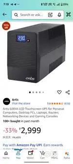 Artis 600VA LCD Touchscreen UPS