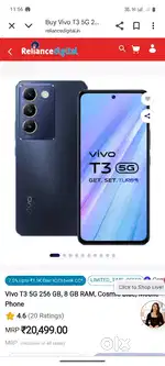 Vivo t3 5g 8/256