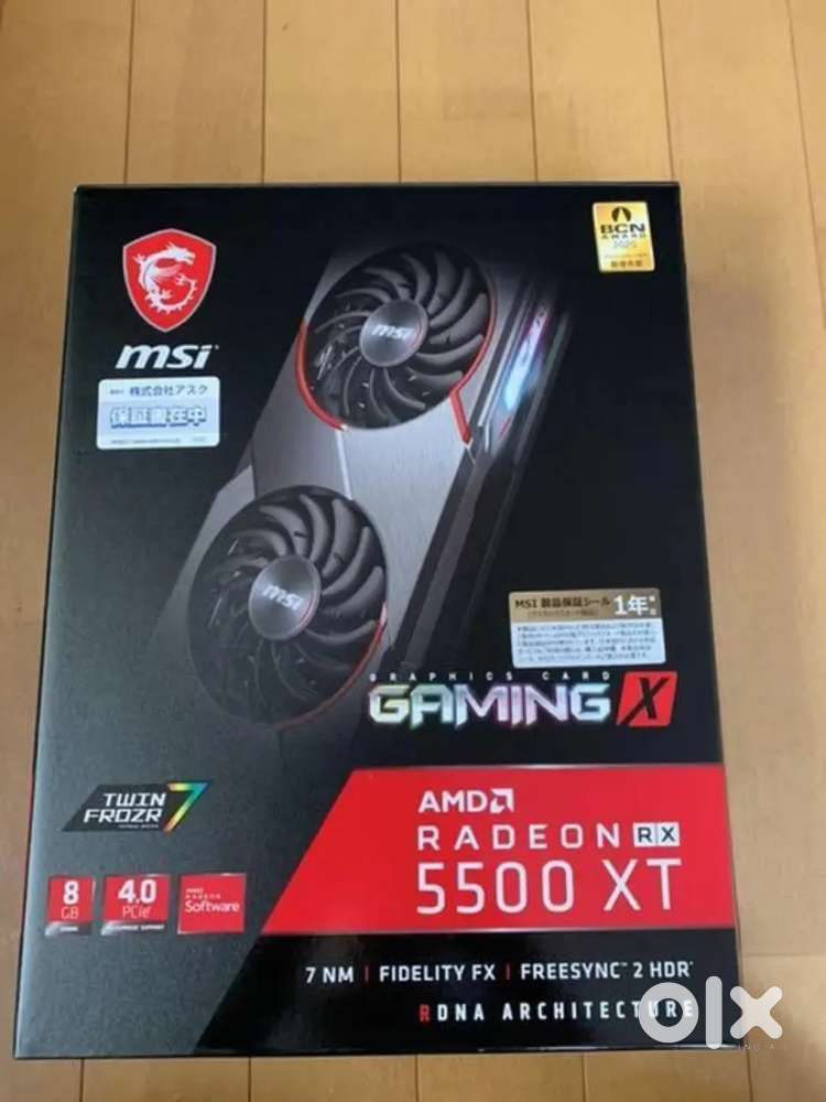 Used MSI Radeon RX 5500 XT GAMING X GDDR6 8GB TWIN FROZR 7 Gpu.