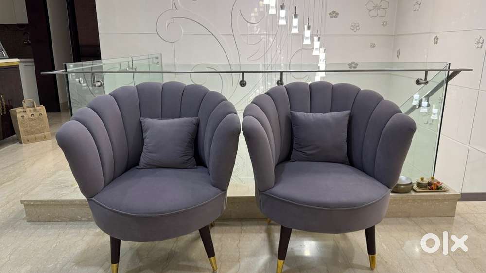 2 Pc Flower Chair Set