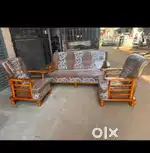 New luxury 5 seater wooden Charly sofa set
