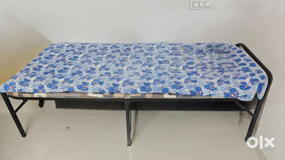 Single Bed with Cushion – Comfortable & Well-Maintained