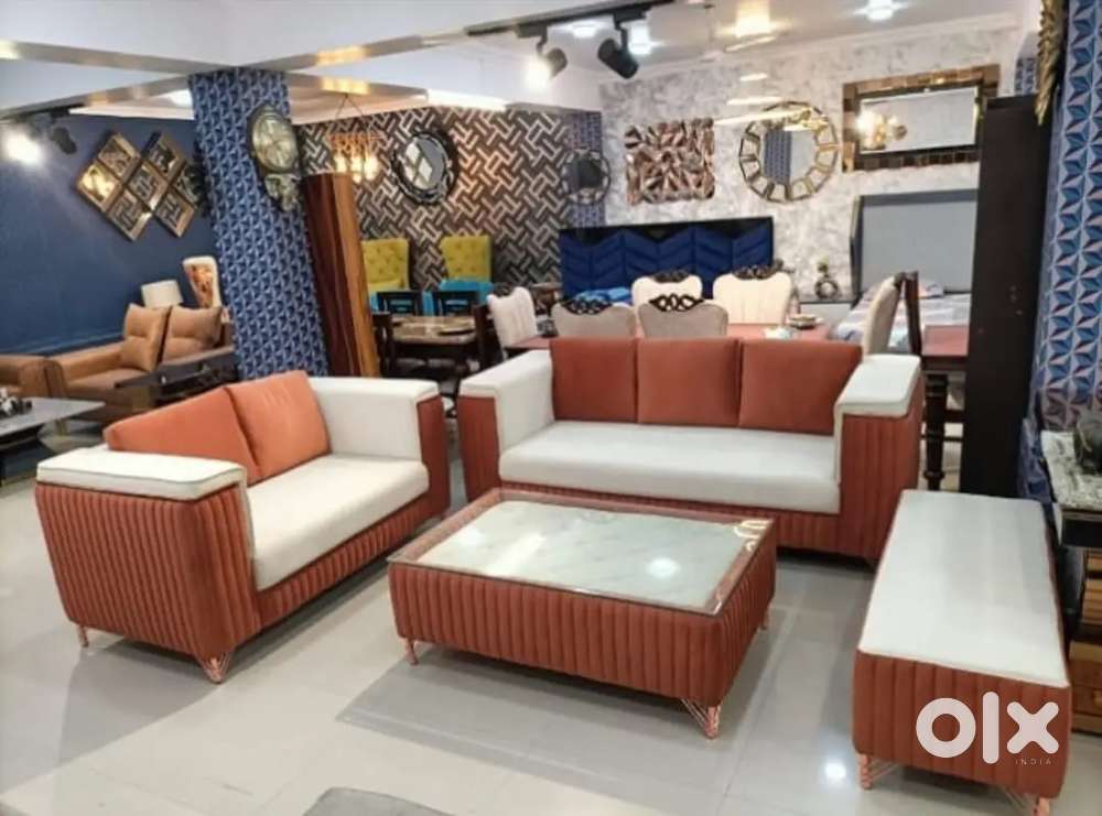 3+2 sofa set with beautiful colour combination and designing handle