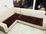 6 seater L shape sofa with cover