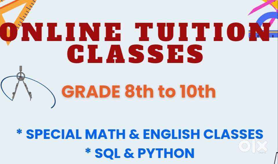 ONLINE MATH & ENGLISH 8th –10th (CBSE / ICSE / IGCSE) / SQL & Python