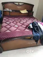 King size storage box bed