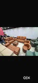 Plus model sofa set five seater with puffys and with two seater at ver