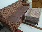Sofa set 3 seater and cushion coffee table