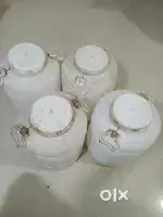 Plastic jars with airtight lids