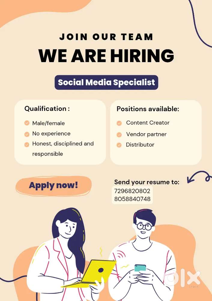 We Are Hiring A Best And Hard Worker  Person