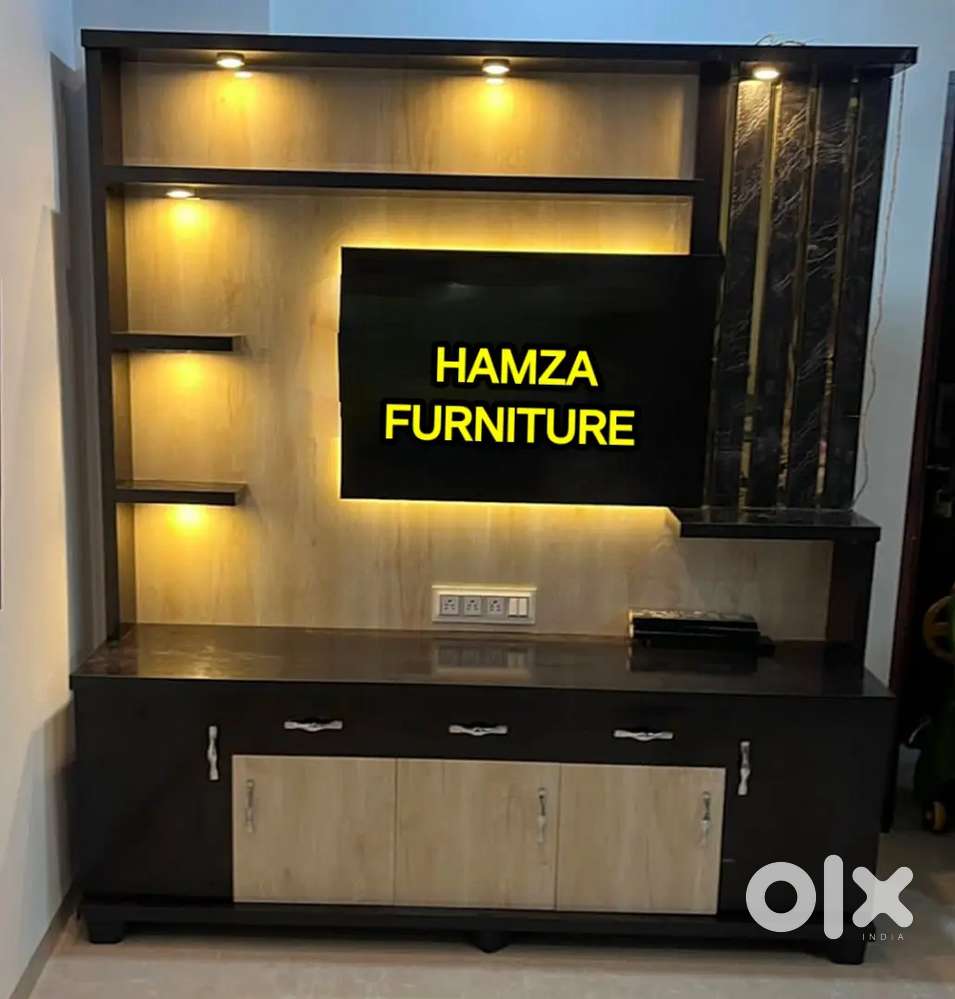 HAMZA FURNITURE NEW DESIGNER PARTICLE BOARD WOOD TV UNIT