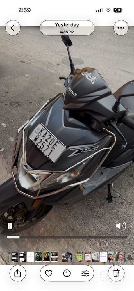 the scooty is driven very less kilometer