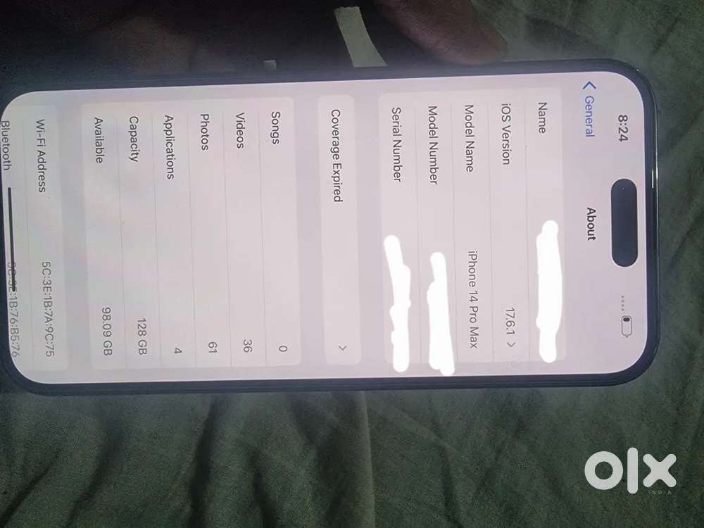14 pro max 128gb/83 battery