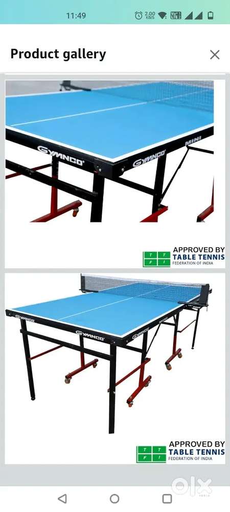 Table Tennis and white table gently used