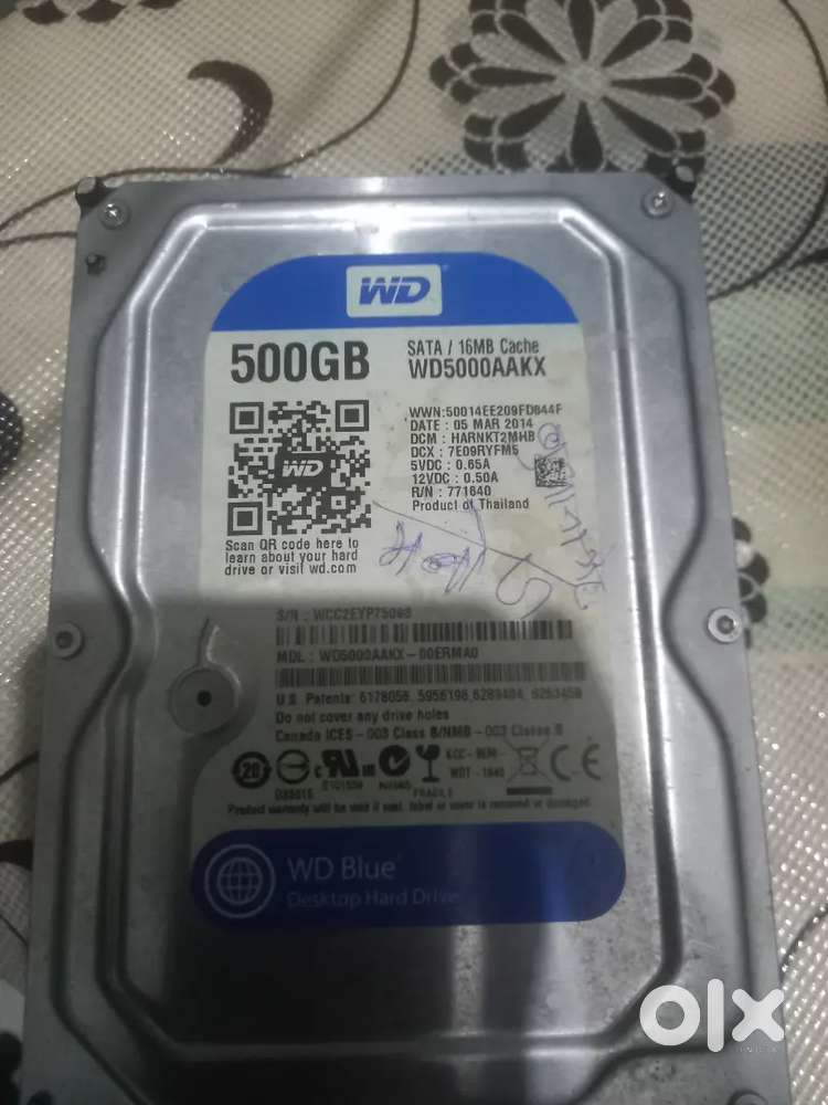 Wd blue hard disk 500 gb don't know if working