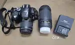 Nikon D5300 + 18 55 lens + 70 - 300 lens + Charger
