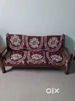 sofa with cushions